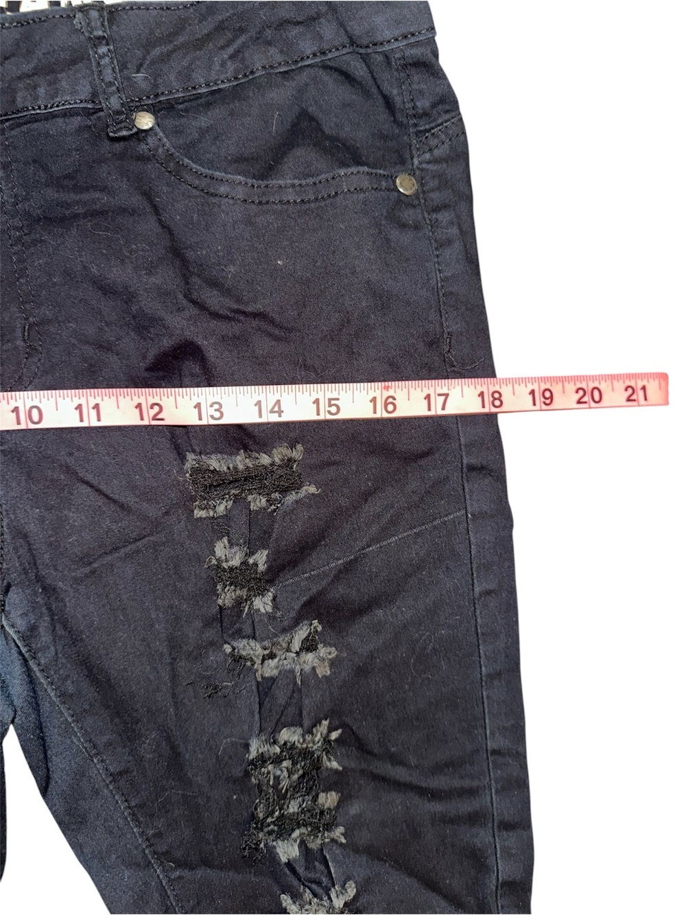 VIP Women Black Ripped Skinny Jeans - Picture 8 of 12